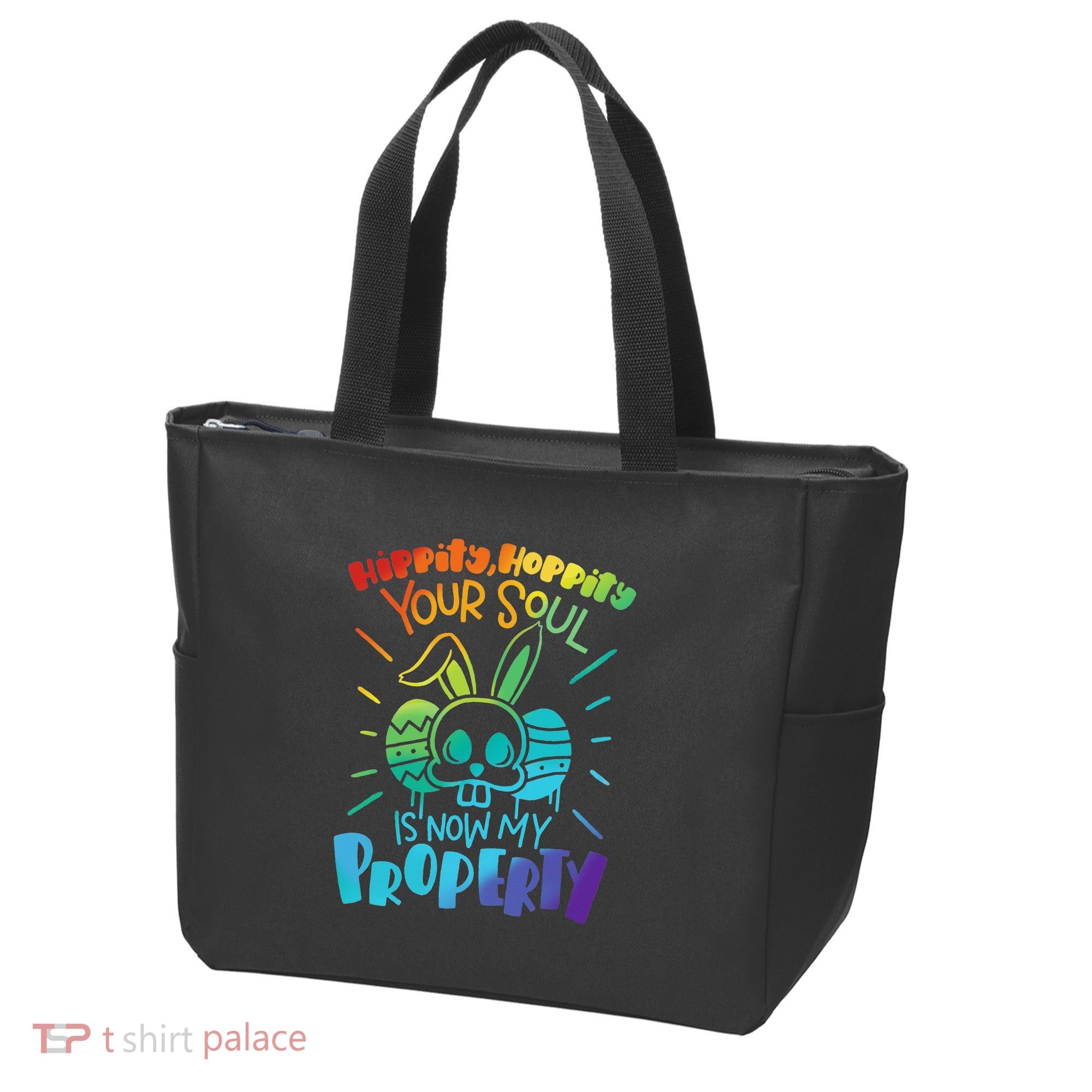 Hippity Hoppity your soul is now my property Funny Easter Tote Bag