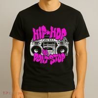 Hip Hop Ya DonT Stop Old School 80s 90s Boombox Breakdance T-Shirt thumb 3
