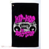 Hip Hop Ya DonT Stop Old School 80s 90s Boombox Breakdance Golf Towel thumb 0