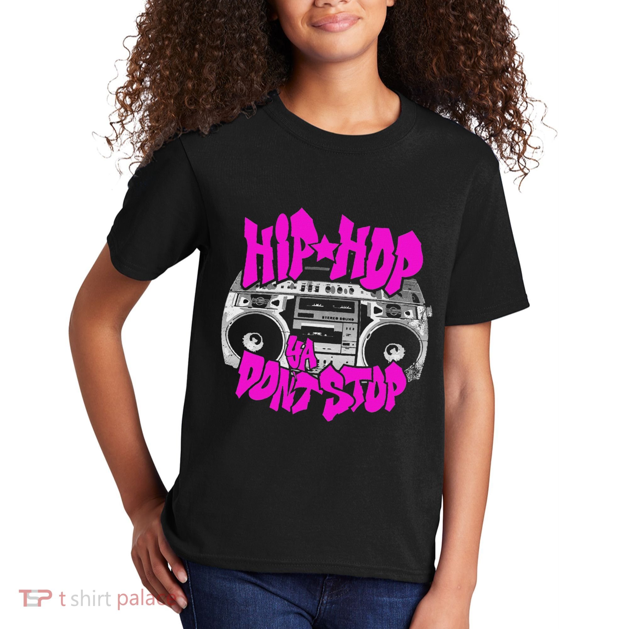 Hip Hop Ya DonT Stop Old School 80s 90s Boombox Breakdance Kids T-Shirt