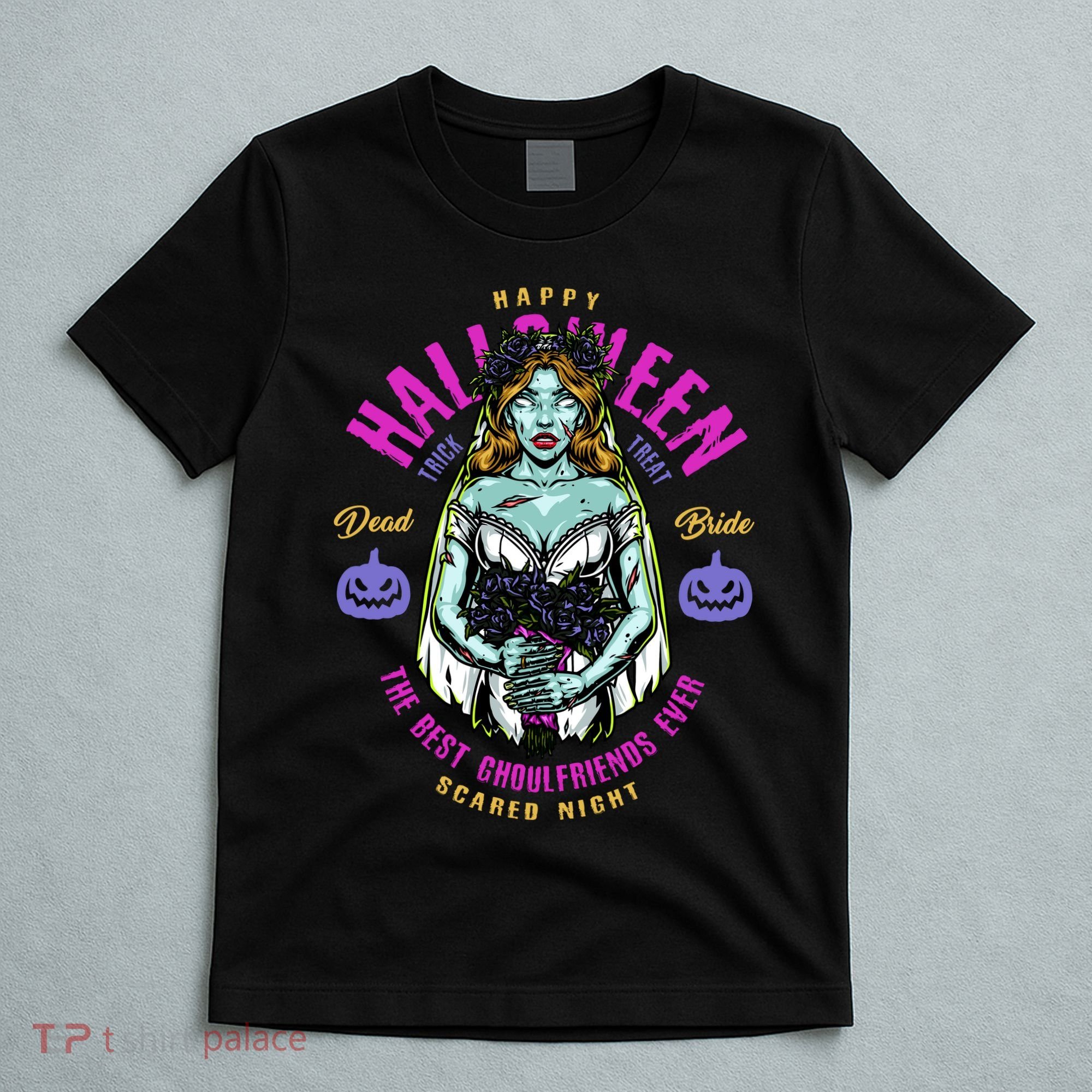 Happy Halloween Zombie Bride Ghoulfriends Zombies Funny T-Shirt