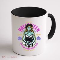 Happy Halloween Zombie Bride Ghoulfriends Zombies Funny Coffee Mug thumb 1