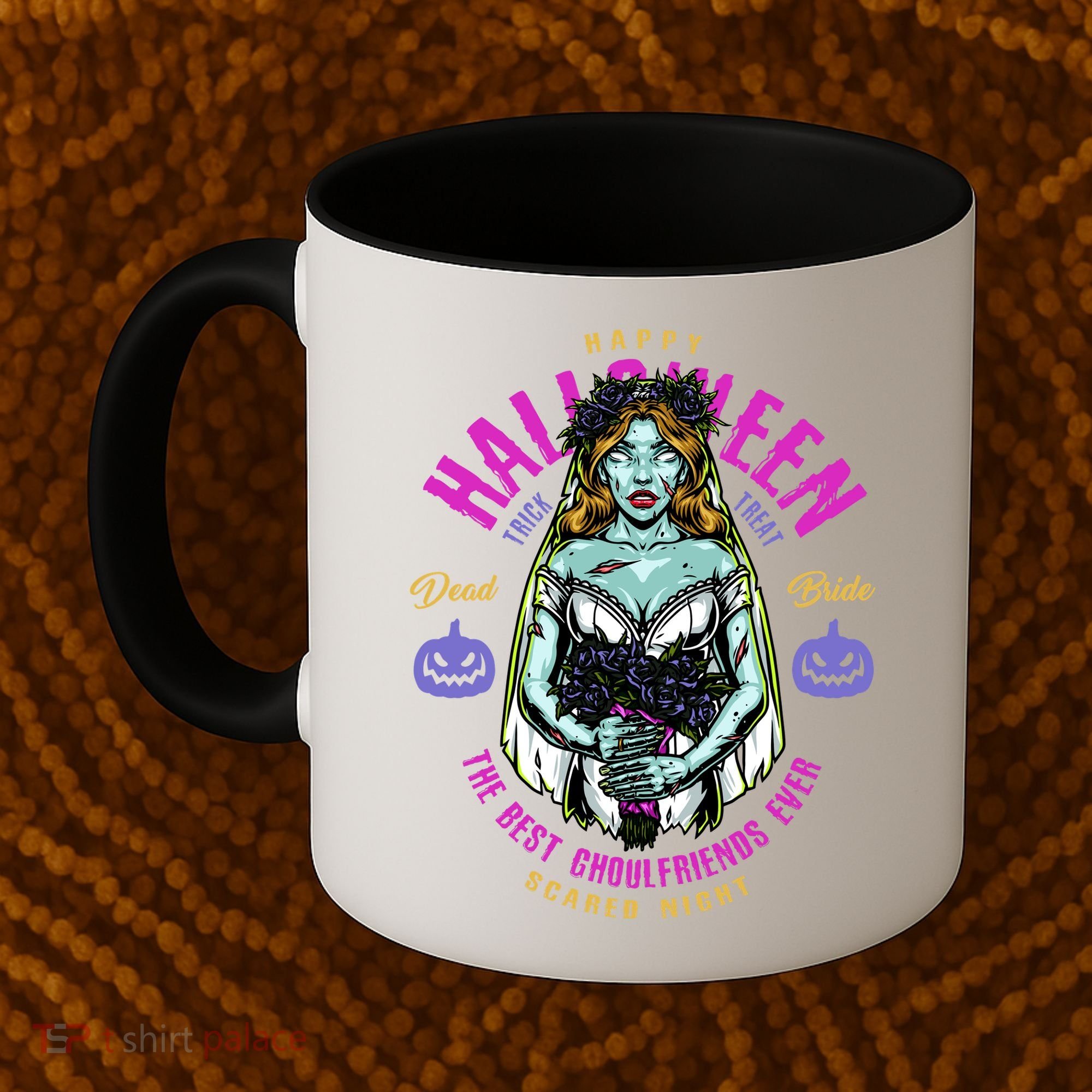 Happy Halloween Zombie Bride Ghoulfriends Zombies Funny Coffee Mug
