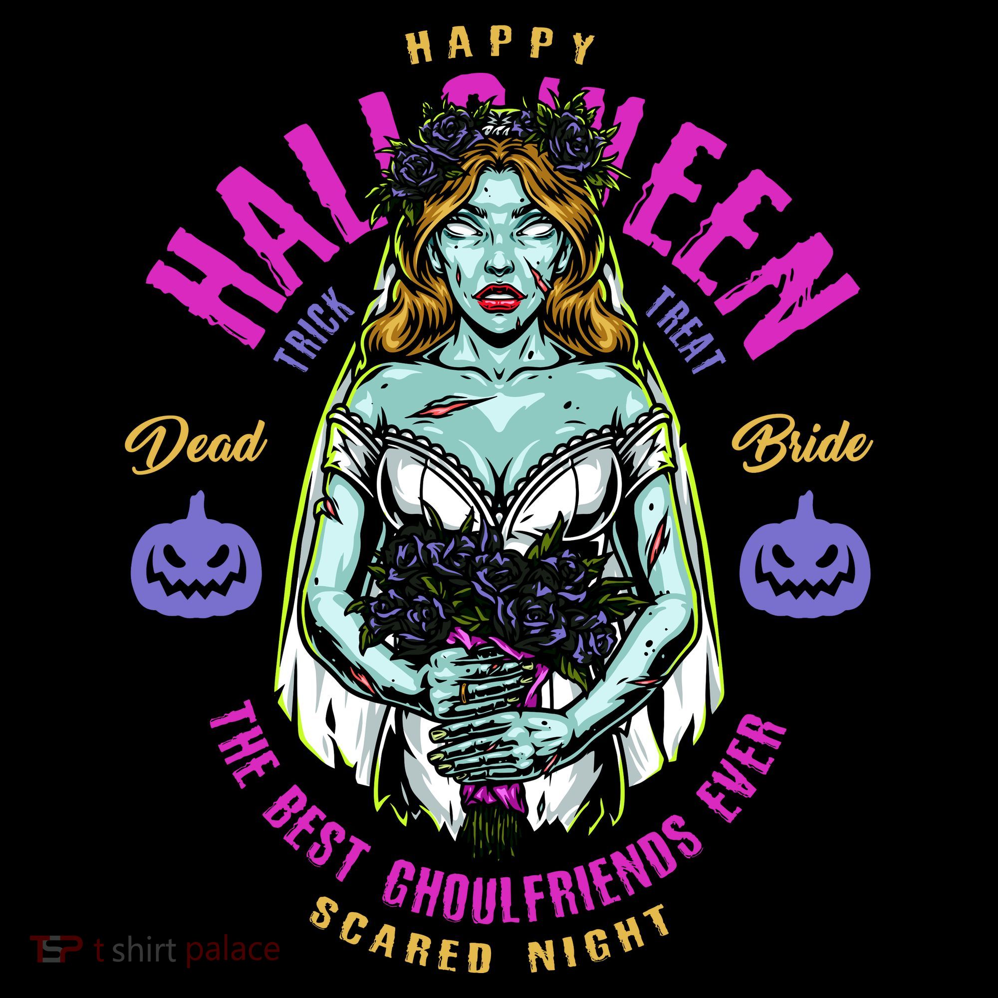 Happy Halloween Zombie Bride Ghoulfriends Zombies Funny Coffee Mug