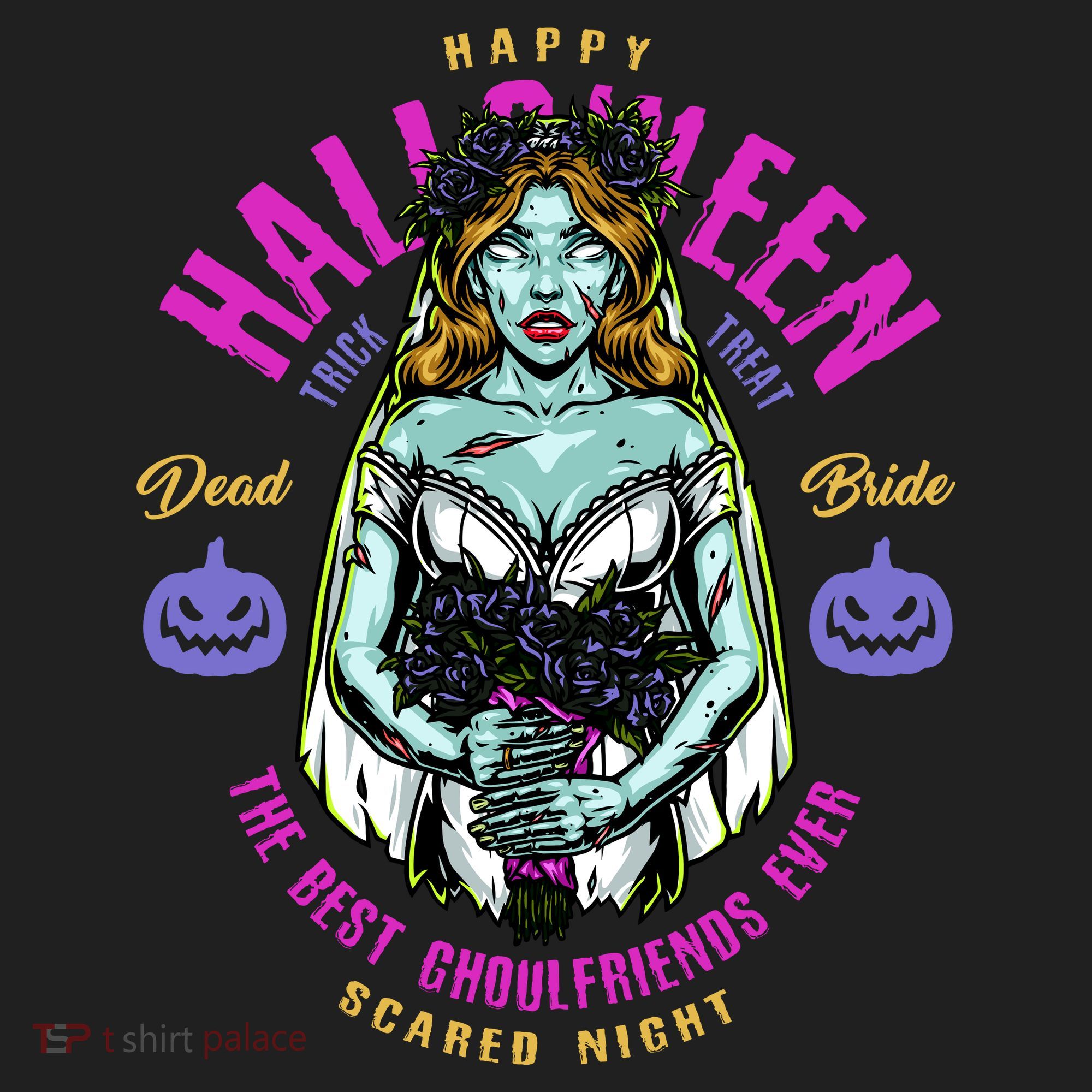 Happy Halloween Zombie Bride Ghoulfriends Zombies Funny Hat