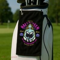 Happy Halloween Zombie Bride Ghoulfriends Zombies Funny Golf Towel thumb 2