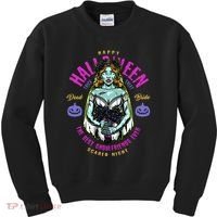 Happy Halloween Zombie Bride Ghoulfriends Zombies Funny Kids Sweatshirt thumb 0