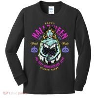 Happy Halloween Zombie Bride Ghoulfriends Zombies Funny Kids Long Sleeve Shirt thumb 0