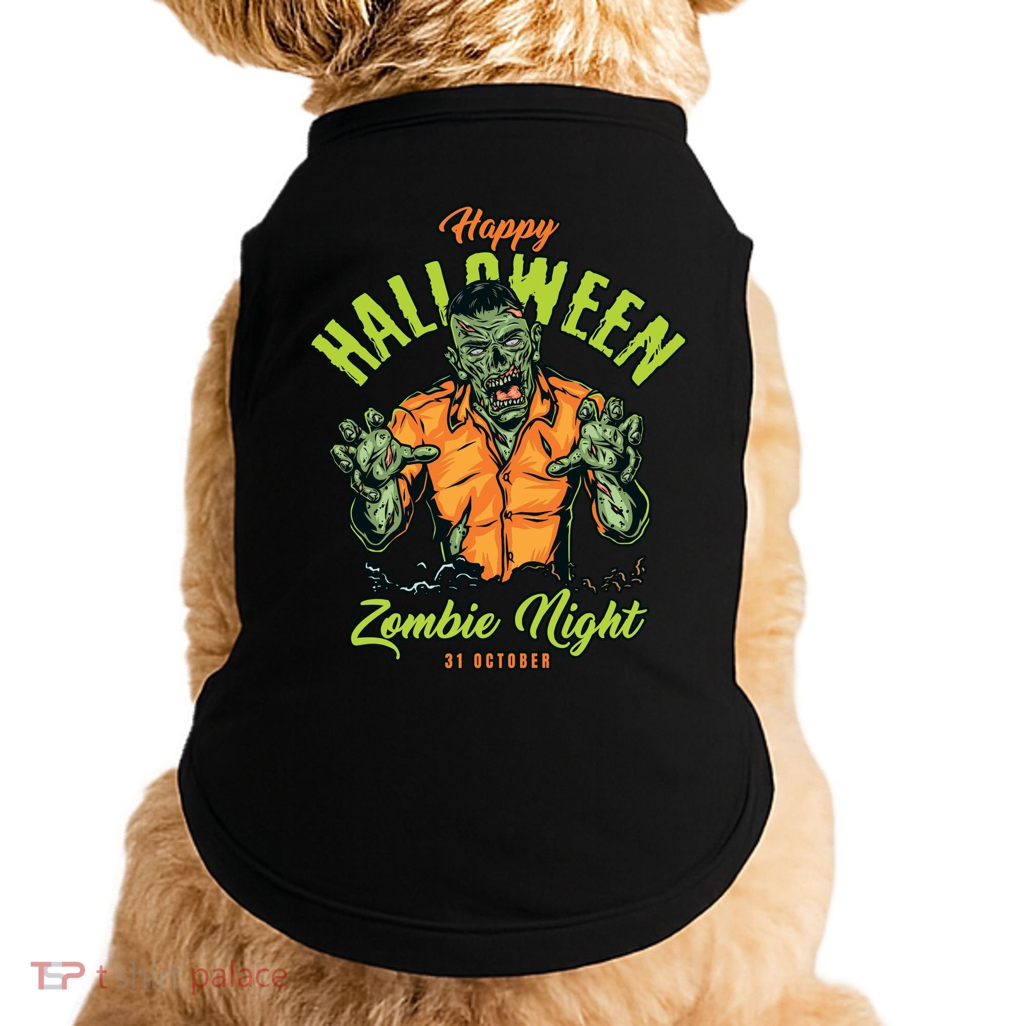 Happy Halloween Zombie Night Doggie Tank