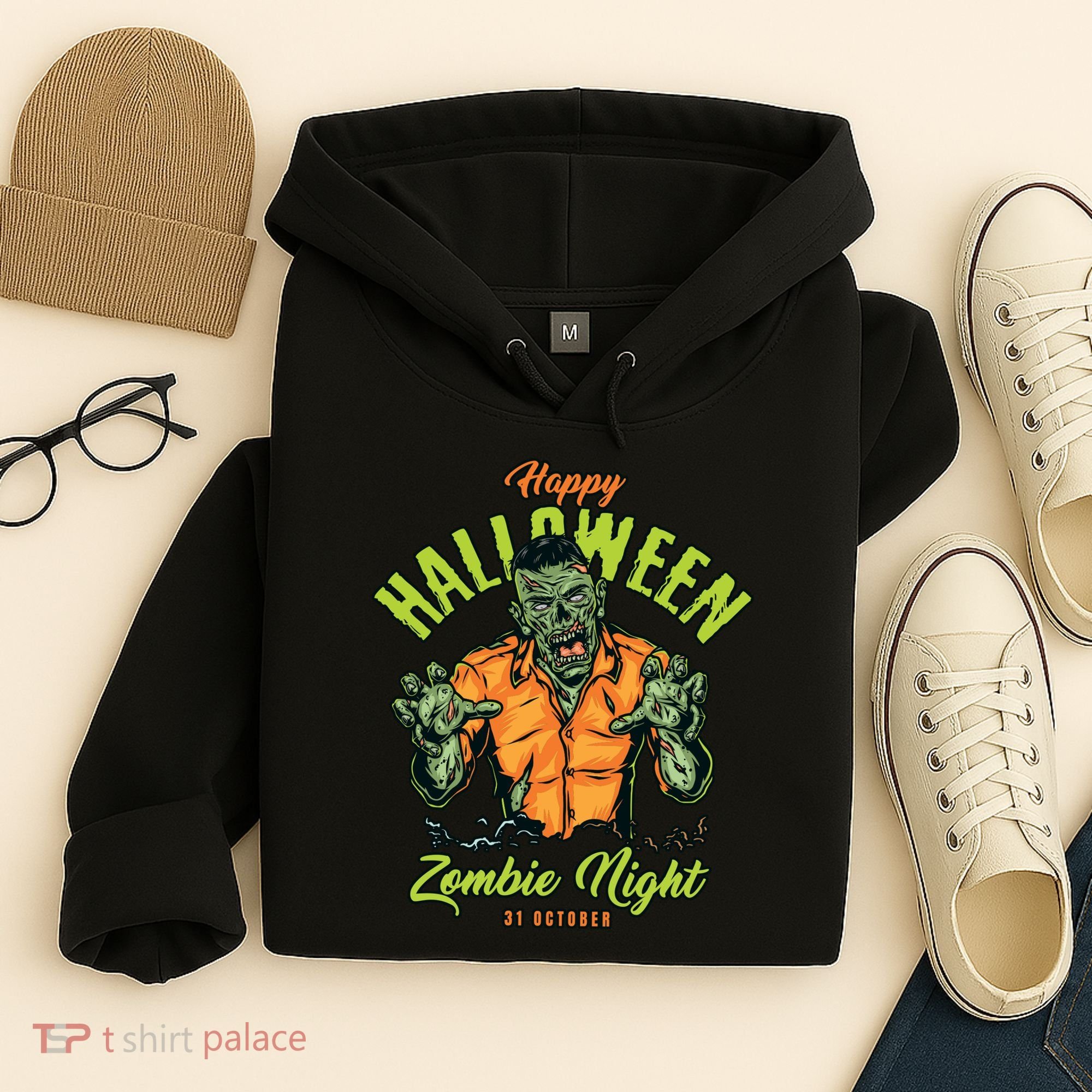 Happy Halloween Zombie Night Hoodie