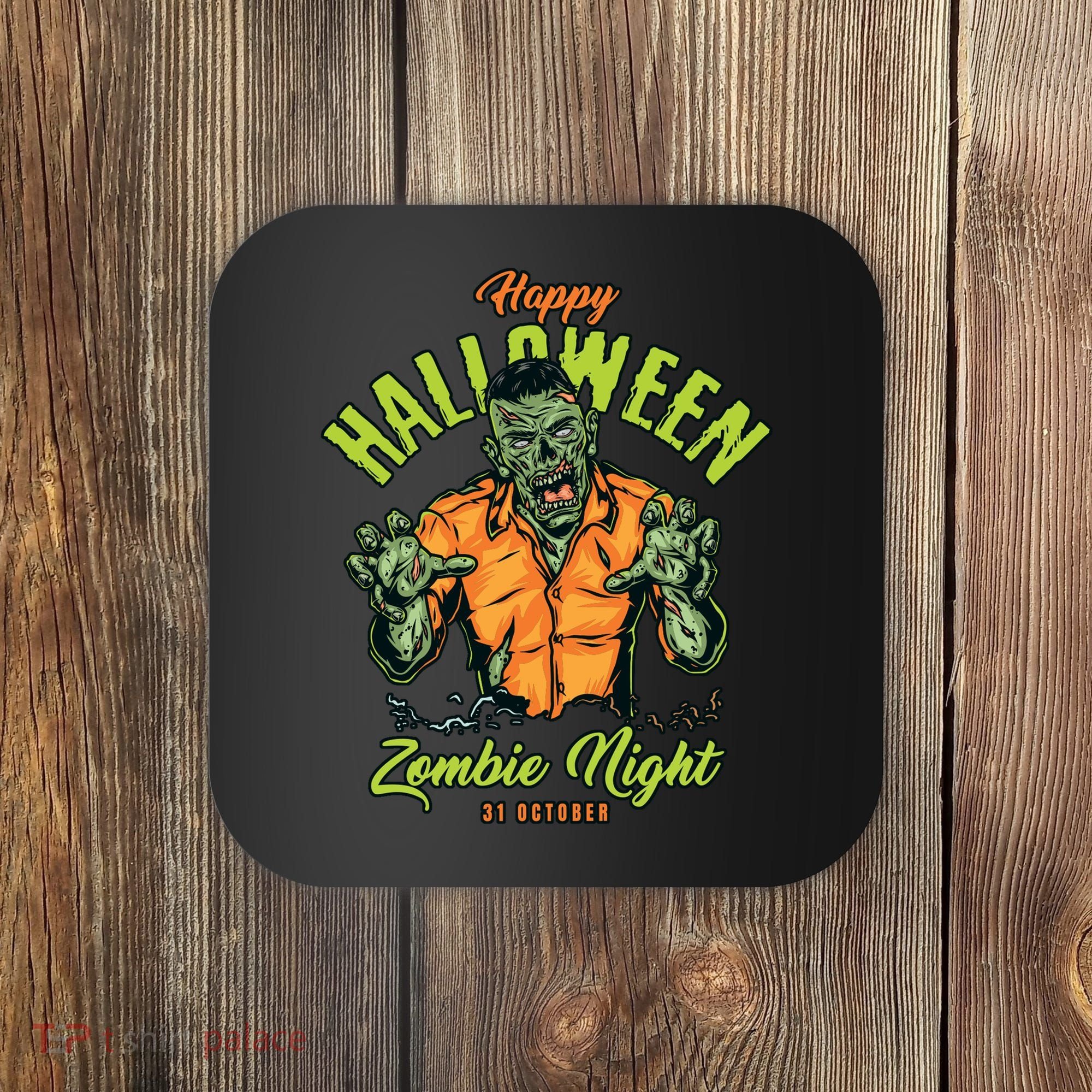 Happy Halloween Zombie Night Coaster