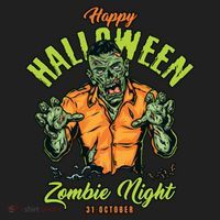 Happy Halloween Zombie Night Hat thumb 2