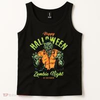 Happy Halloween Zombie Night Tank Top thumb 2