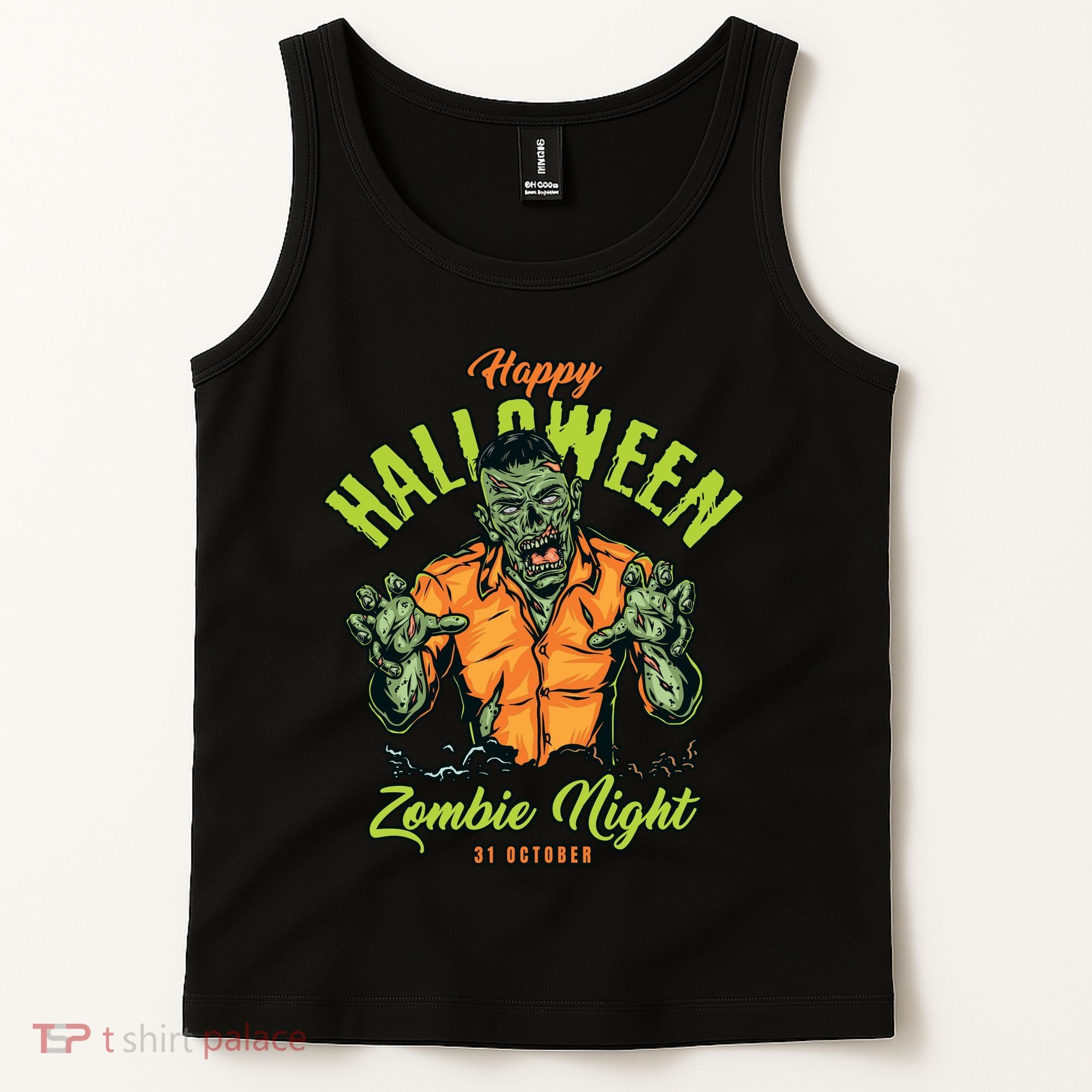 Happy Halloween Zombie Night Tank Top