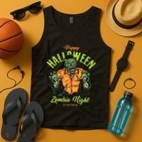 Happy Halloween Zombie Night Tank Top thumb 4