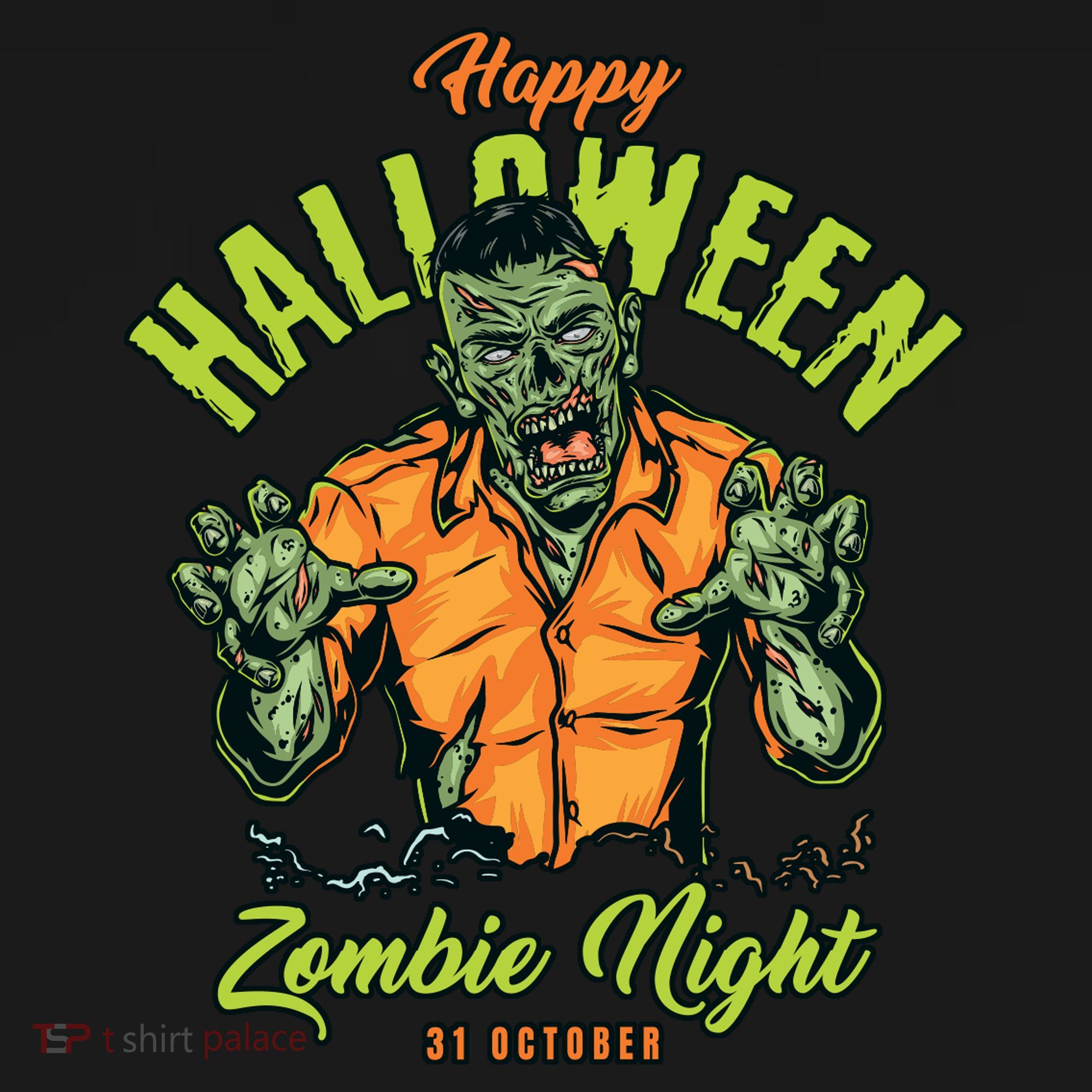 Happy Halloween Zombie Night Women's T-Shirt