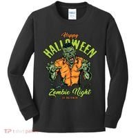 Happy Halloween Zombie Night Kids Long Sleeve Shirt thumb 0