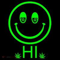 Hi Smiley Face Weed USA-Made Doggie Bandana thumb 2