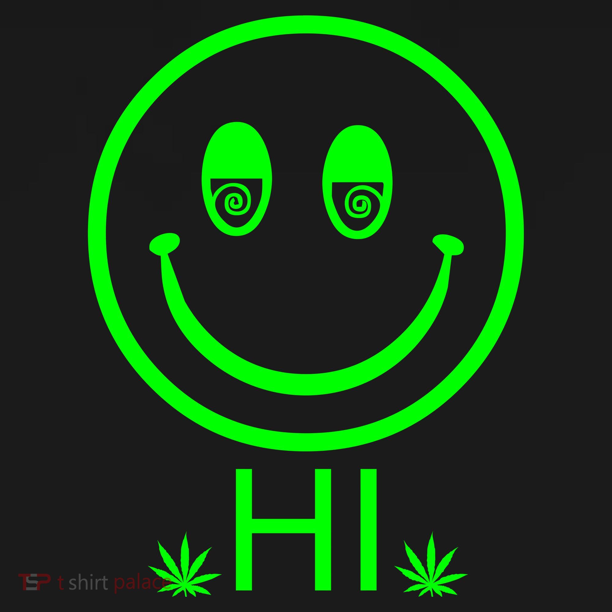 Hi Smiley Face Weed Hoodie
