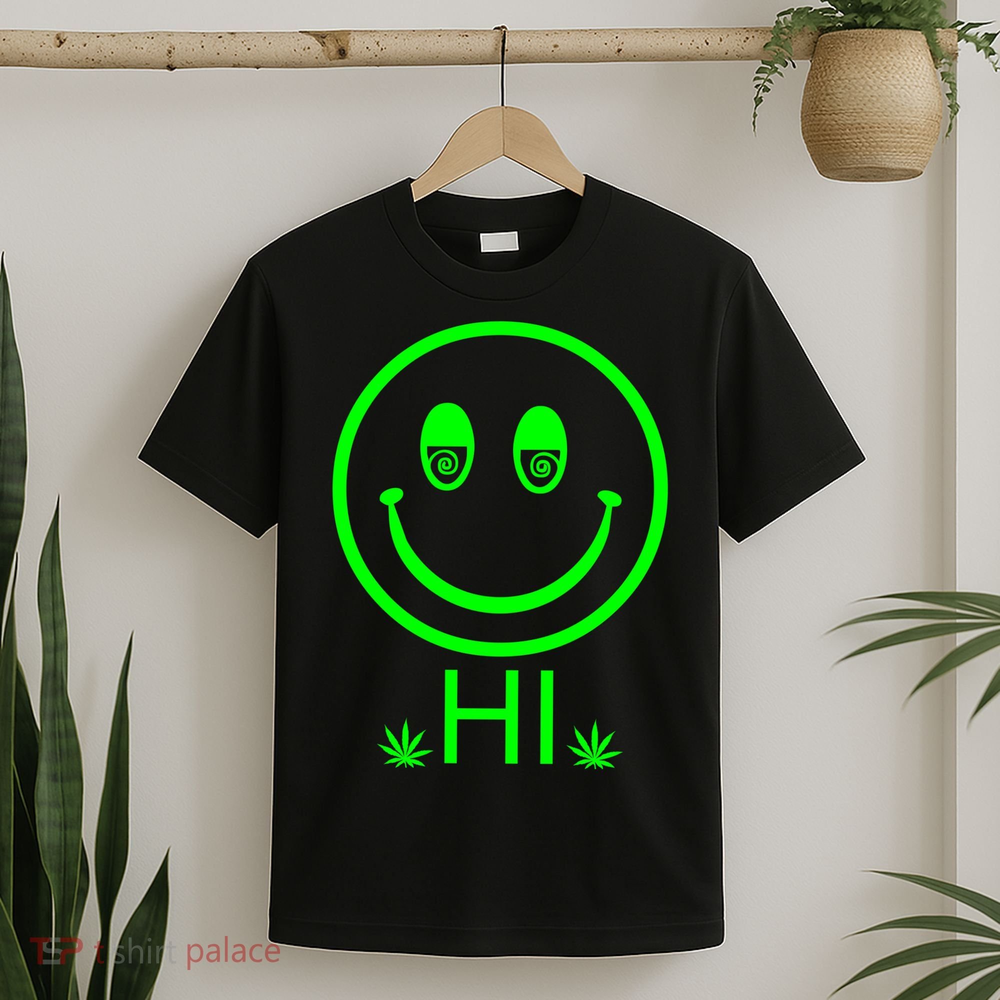Hi Smiley Face Weed T-Shirt