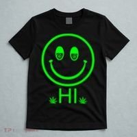 Hi Smiley Face Weed T-Shirt thumb 5