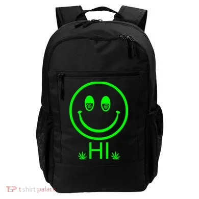 Hi Smiley Face Weed Backpack