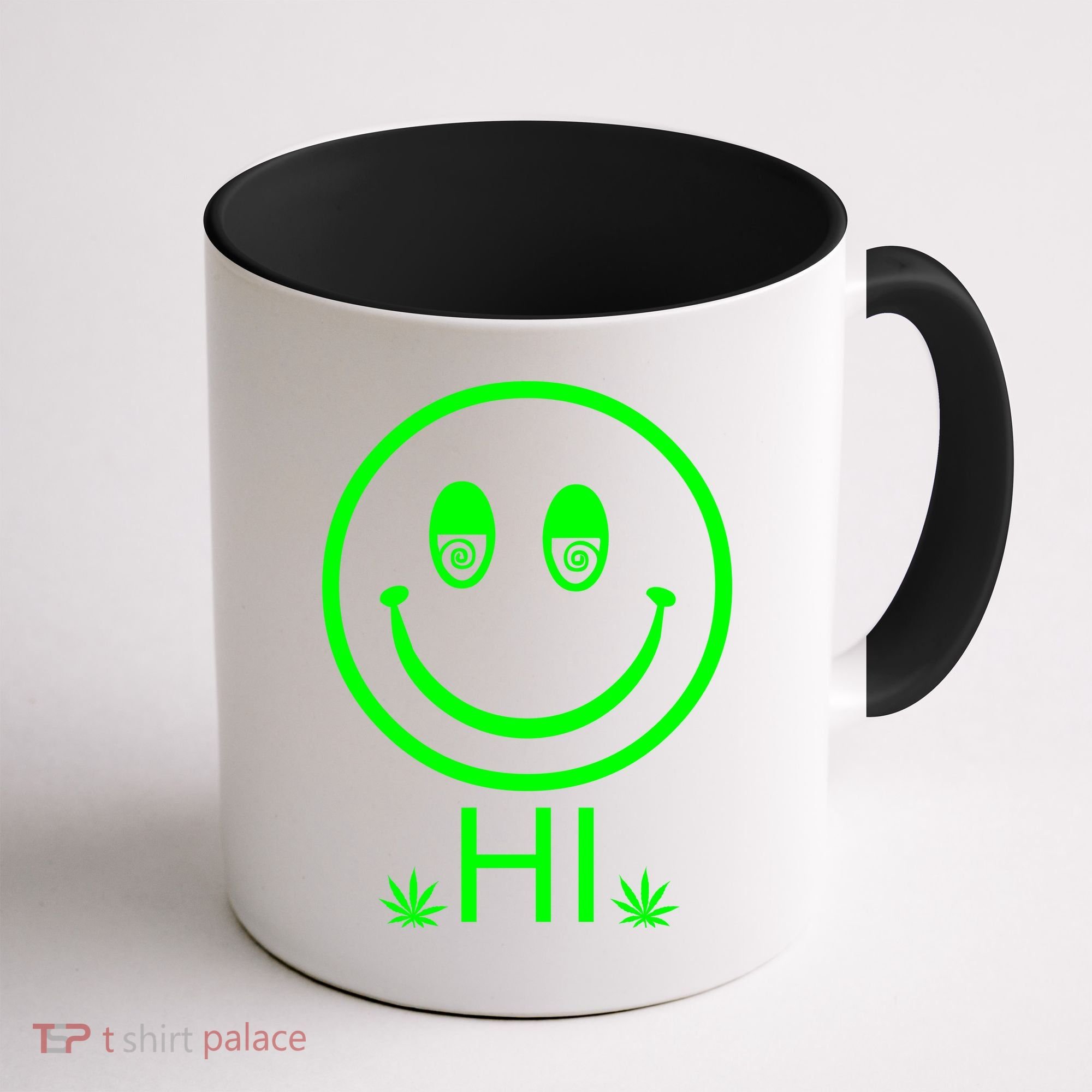 Hi Smiley Face Weed Coffee Mug