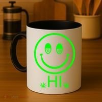 Hi Smiley Face Weed Coffee Mug thumb 4