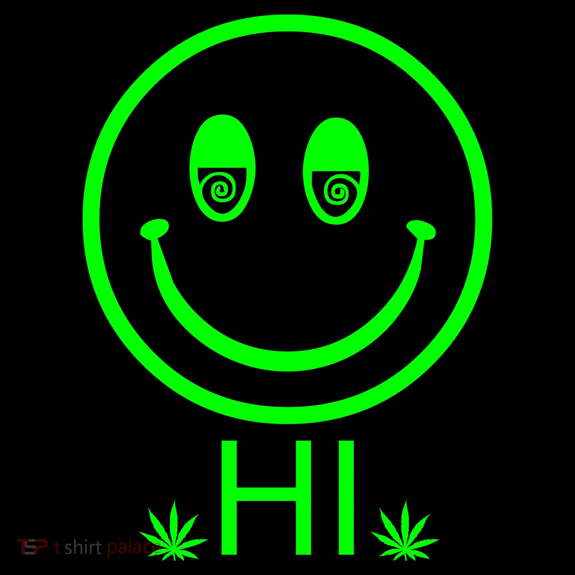 Hi Smiley Face Weed Coffee Mug