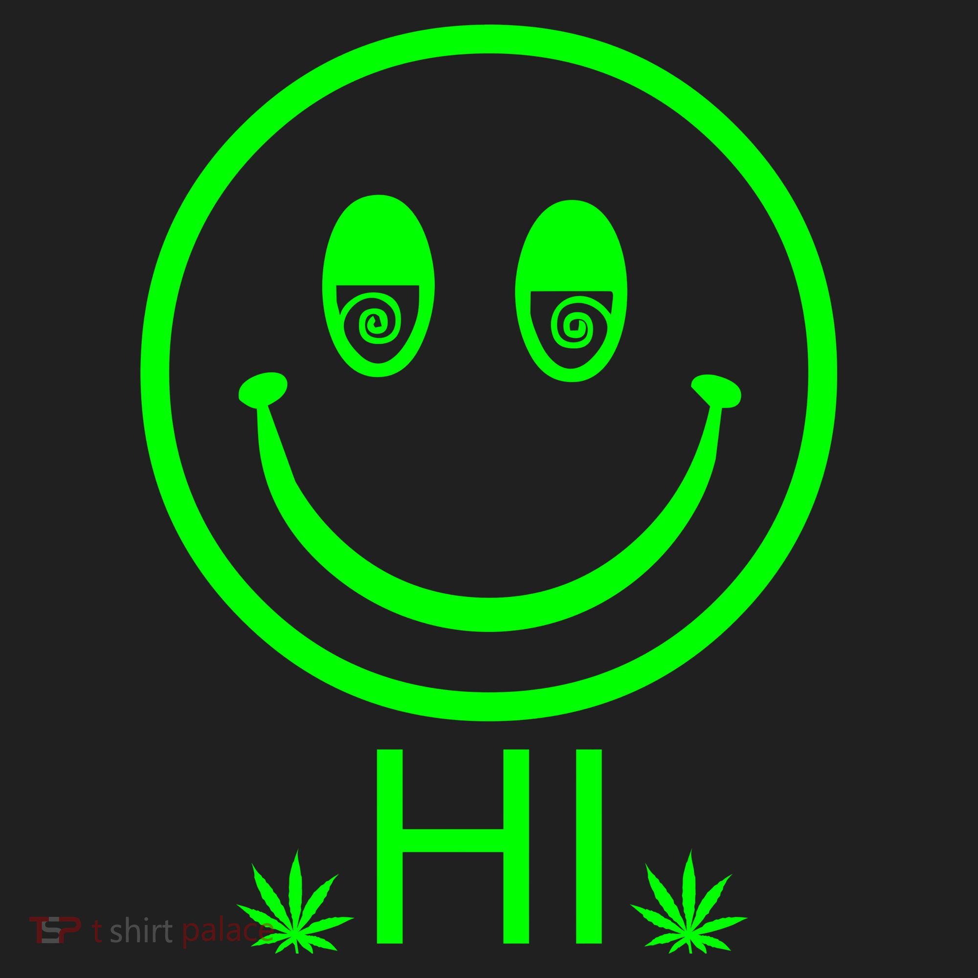 Hi Smiley Face Weed Beanie