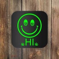 Hi Smiley Face Weed Coaster thumb 0