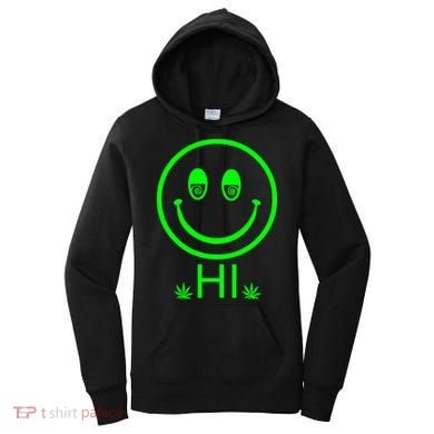 Hi Smiley Face Weed Women's Hoodie