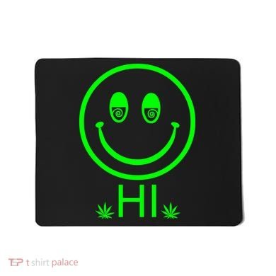 Hi Smiley Face Weed Mousepad