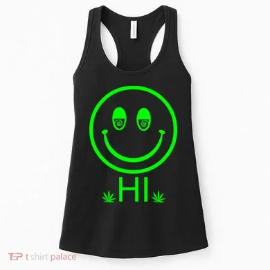 Hi Smiley Face Weed Women's Tank Top