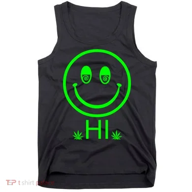 Hi Smiley Face Weed Tank Top
