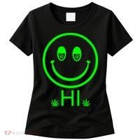 Hi Smiley Face Weed Women's T-Shirt thumb 0