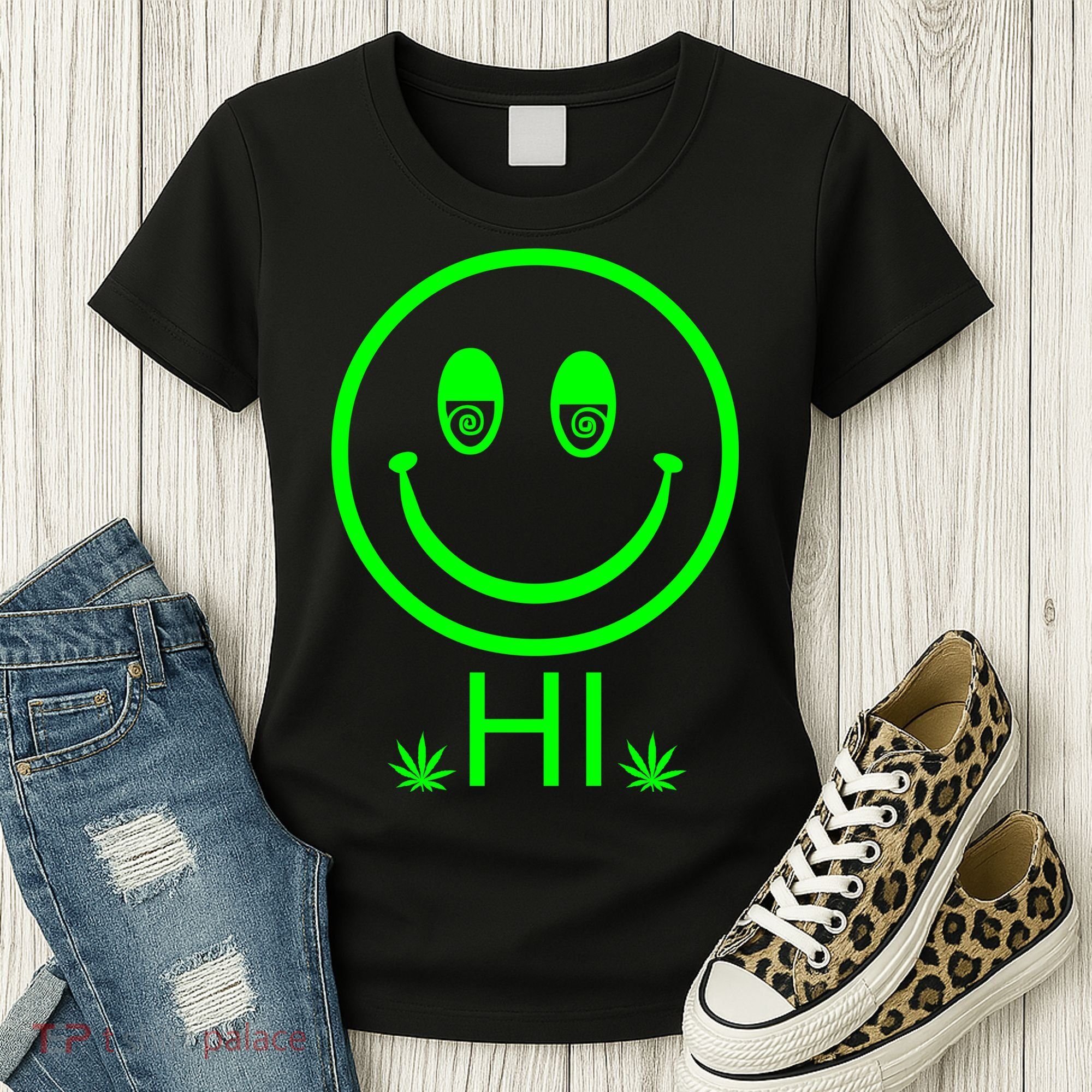 Hi Smiley Face Weed Women's T-Shirt