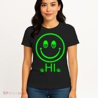 Hi Smiley Face Weed Women's T-Shirt thumb 4