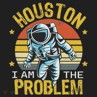 Houston I Am The Problem Funny Space Lovers Astronaut Women's Sweatshirt thumb 2