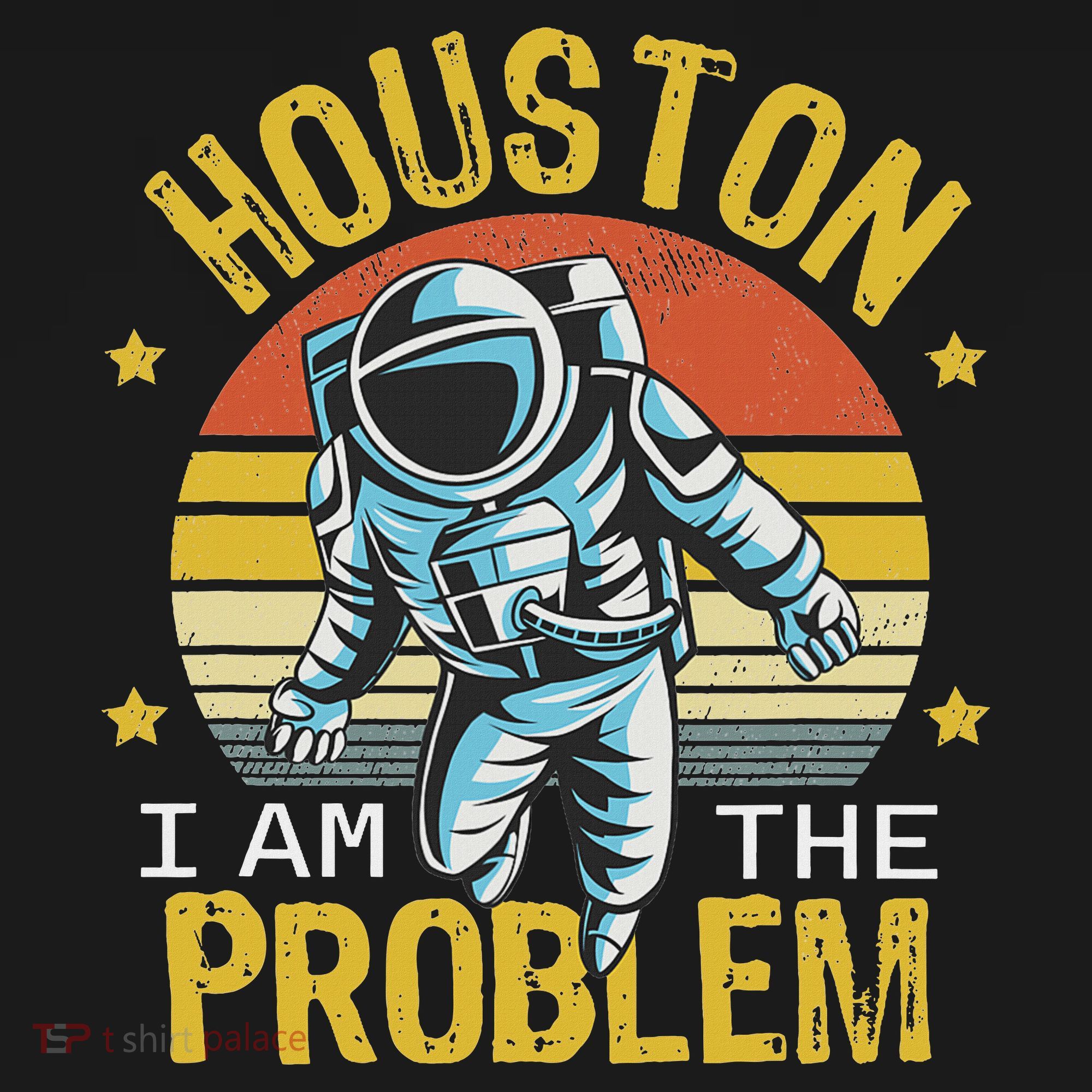 Houston I Am The Problem Funny Space Lovers Astronaut Doggie Tank