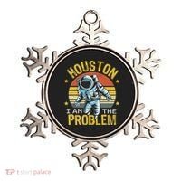 Houston I Am The Problem Funny Space Lovers Astronaut Ornament thumb 0