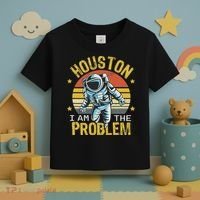 Houston I Am The Problem Funny Space Lovers Astronaut Toddler T-Shirt thumb 3