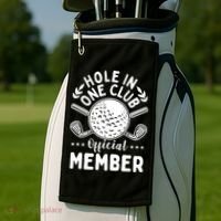 Hole In A Golf Club Hole In One Funny Golfer Golf Towel thumb 2