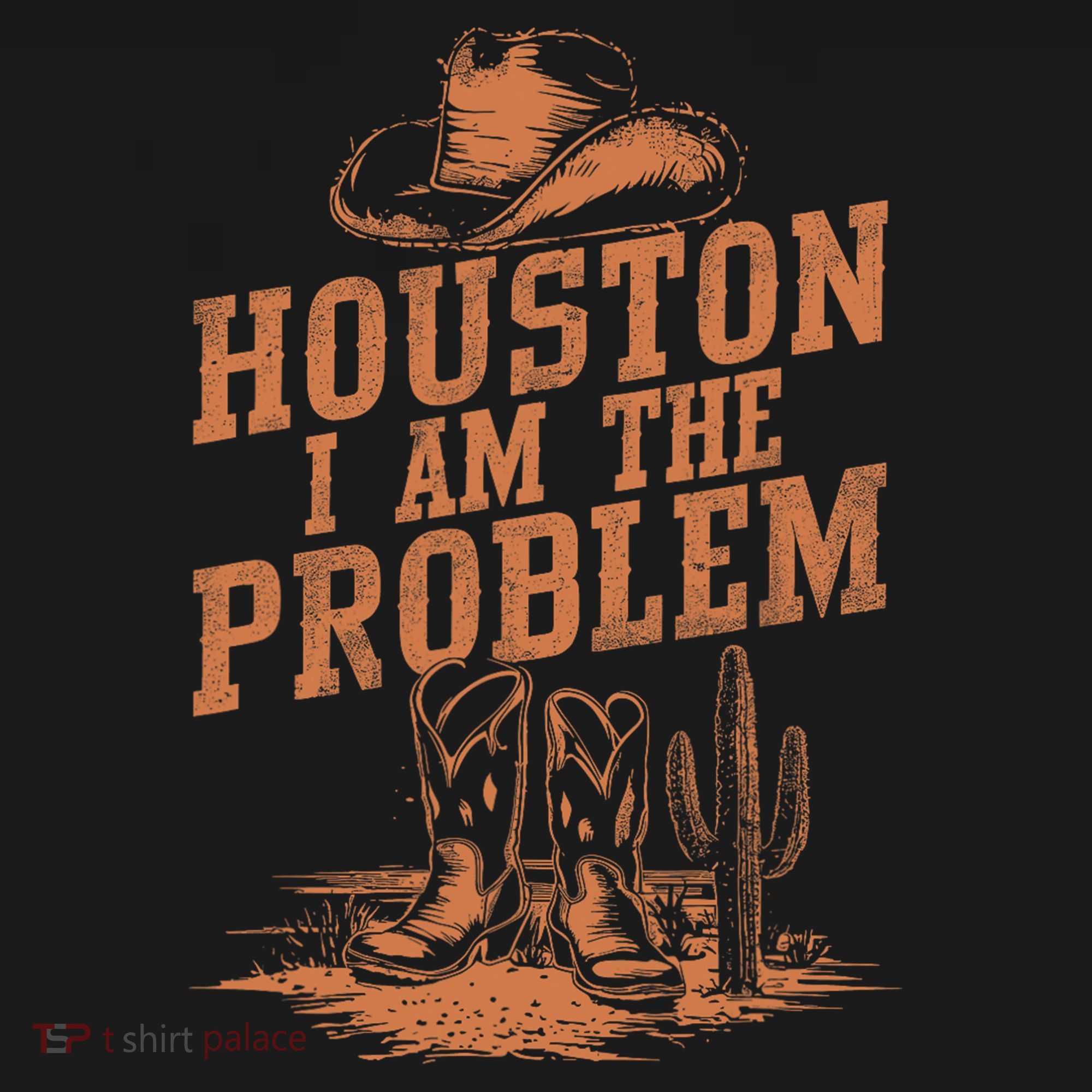 Houston I Am The Problem Cowboy Humor Fun Love Mousepad