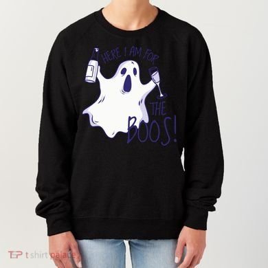 Here I Am For The Boos Funny Ghost Women's Sweatshirt
