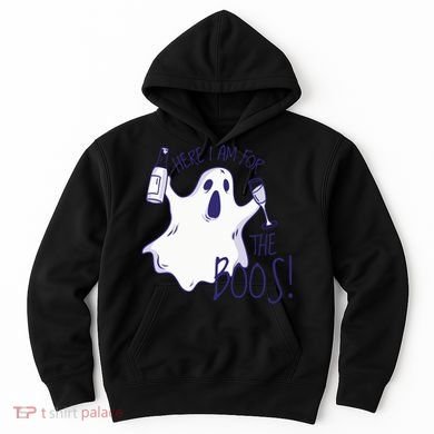 Here I Am For The Boos Funny Ghost Hoodie