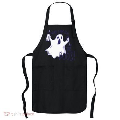 Here I Am For The Boos Funny Ghost Apron
