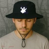 Here I Am For The Boos Funny Ghost Bucket Hat thumb 2