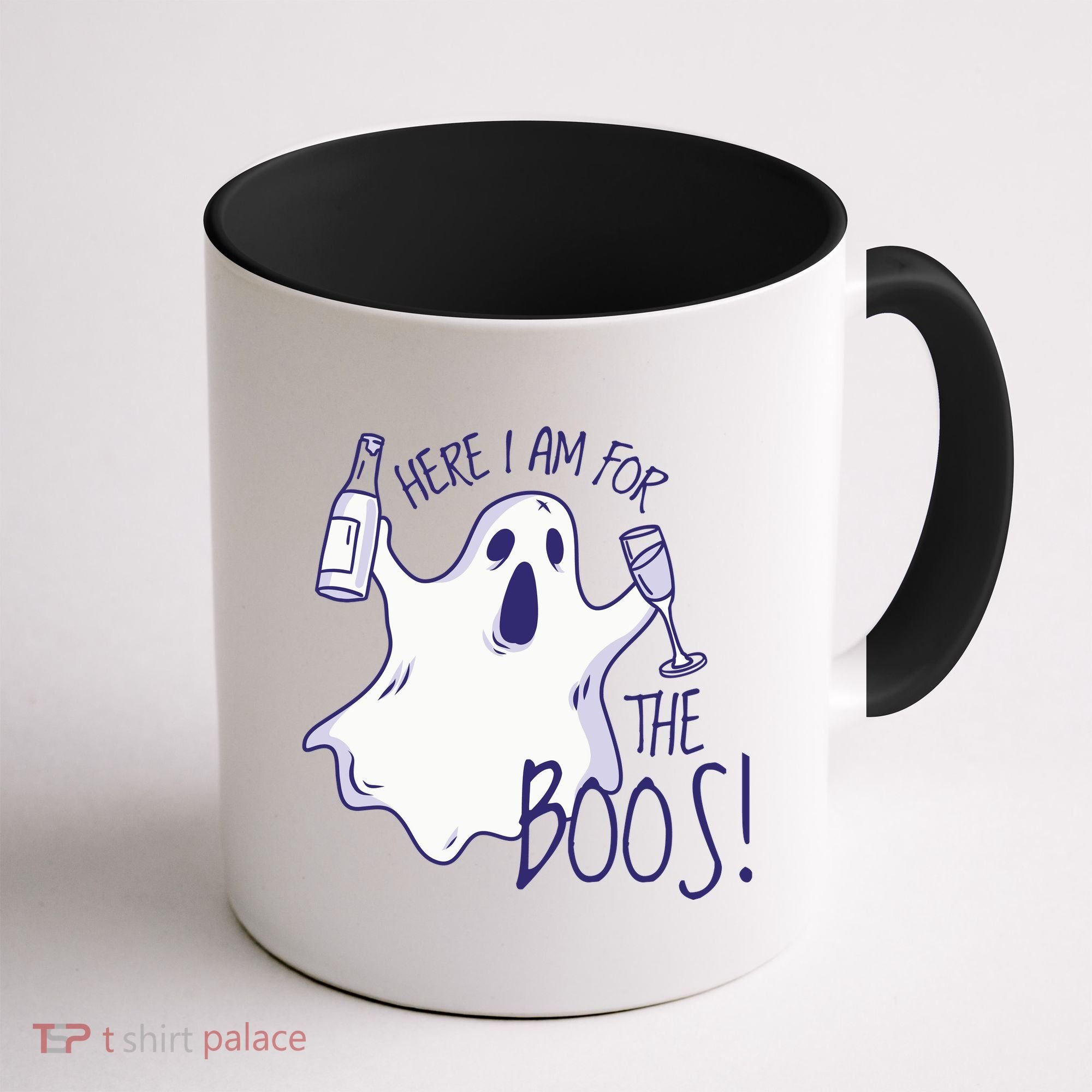 Here I Am For The Boos Funny Ghost Coffee Mug
