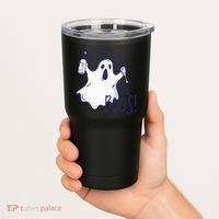 Here I Am For The Boos Funny Ghost Tumbler thumb 2